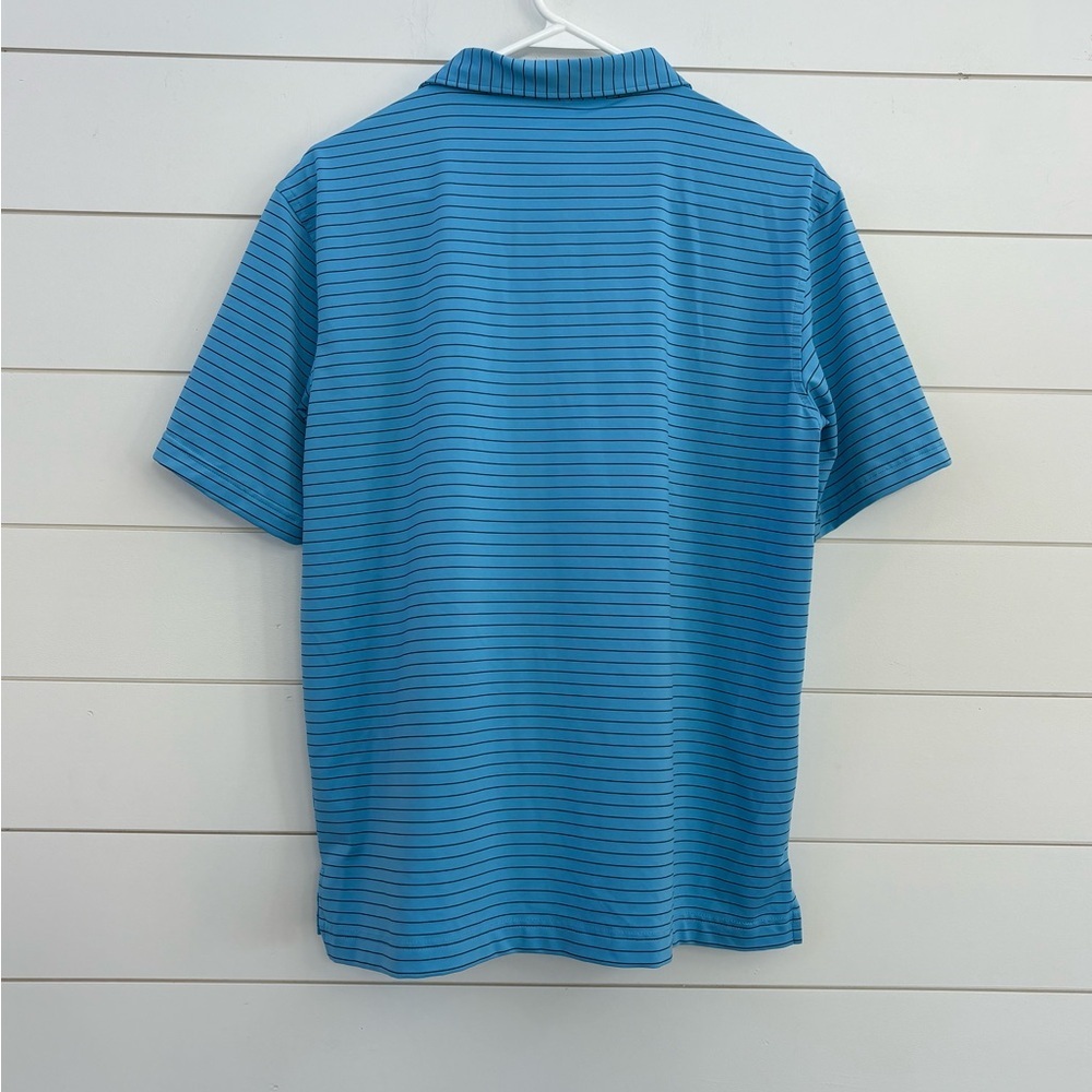 Peter Millar Blue Striped Polo Shirt - Picture 2 of 7